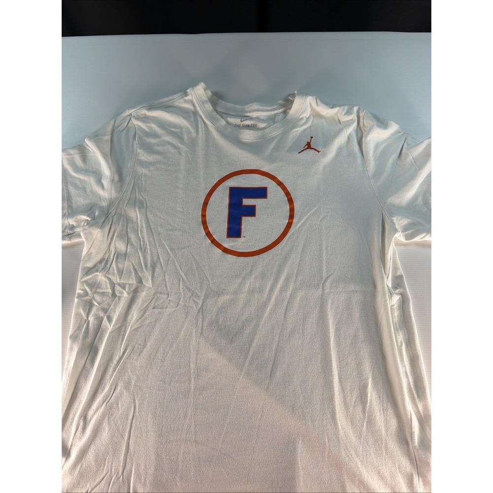 Nike Jordan Florida Gators Dri-FIT T-Shirt Men XL White Blue Orange Logo